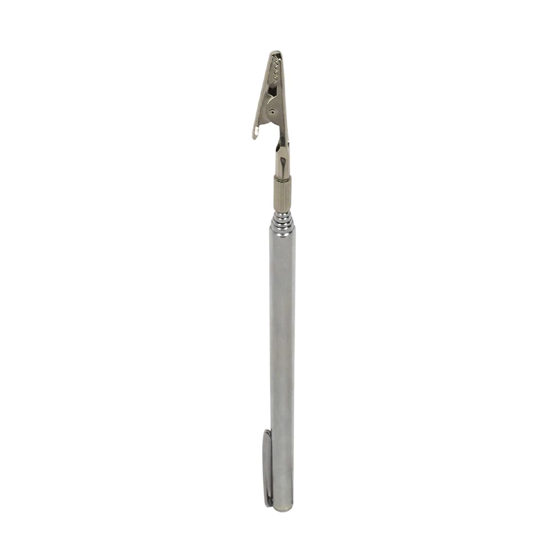 SE 35-Inch Telescopic Alligator Clip with Pocket Clip - Extendable